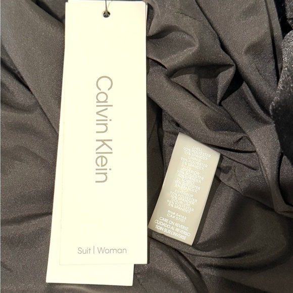 CALVIN KLEIN Black Velvet Open Front Blazer Jacket Size 22W NEW - Picture 9 of 9